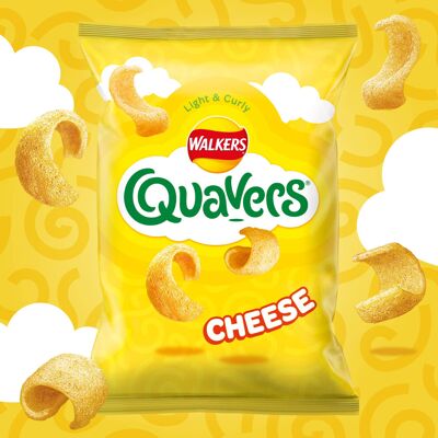 Walkers Quavers Cheese Multipack Snacks Crisps 12x16g Walkers Quavers Cheese Multipack Snacks Crisps 12x16g