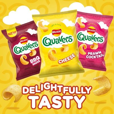 Walkers Quavers Cheese Multipack Snacks Crisps 20x16g Walkers Quavers Cheese Multipack Snacks Crisps 20x16g