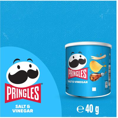 Pringles Salt and Vinegar Flavour Potato Chips 40g Pack of 12 Pringles Salt and Vinegar Flavour Potato Chips 40g Pack of 12