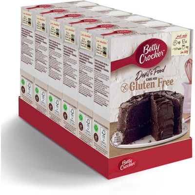 Betty Crocker Devils Food Gluten Free Cake Mix 425(Pack of 6) Betty Crocker Devils Food Gluten Free Cake Mix 425(Pack of 6)