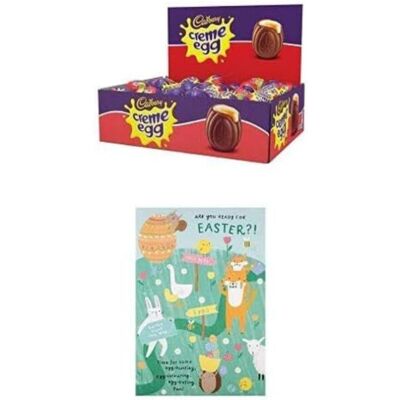 Cadbury Creme Egg, Box of 48 with Easter Activity Card from Hallmark - 'Make You Cadbury Creme Egg, Box of 48 with Easter Activity Card from Hallmark - 'Make You