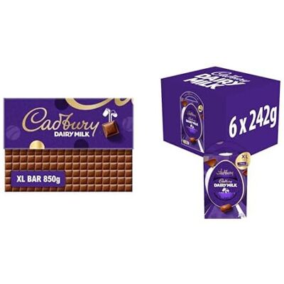Cadbury Dairy Milk Chocolate Easter Eggs Bundle - Gifts for Easter, Includes 6 L Cadbury Dairy Milk Chocolate Easter Eggs Bundle - Gifts for Easter, Includes 6 L