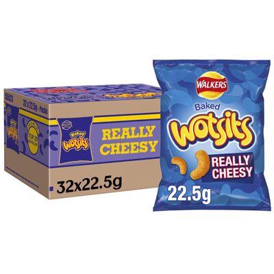 Walkers Crisps Wotsits Really Cheesy Snacks, 22.5g (Case of 32) Walkers Crisps Wotsits Really Cheesy Snacks, 22.5g (Case of 32)