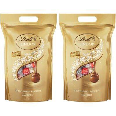 Lindt Lindor Assorted Chocolate Truffles Bag - Approx 80 balls, 1kg - Chocolate Lindt Lindor Assorted Chocolate Truffles Bag - Approx 80 balls, 1kg - Chocolate