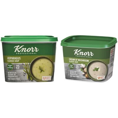 Knorr Classic Asparagus Soup Mix, 25 Portions (Makes 4.25L), 39736801 & Classic Knorr Classic Asparagus Soup Mix, 25 Portions (Makes 4.25L), 39736801 & Classic