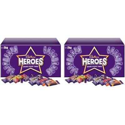 Cadbury Heroes Chocolate Bulk Sharing Box, Milk Chocolates Individually Wrapped, Cadbury Heroes Chocolate Bulk Sharing Box, Milk Chocolates Individually Wrapped,