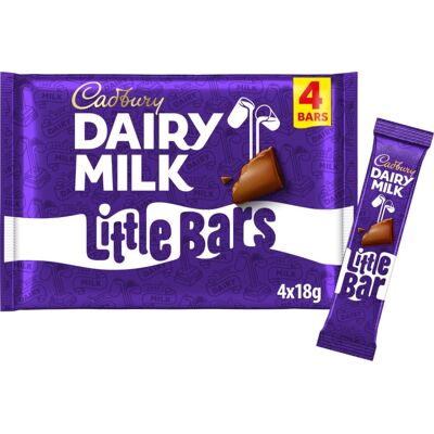Cadbury Dairy Milk Chocolate Little Bar, 18 g (Pack of 4 Bars) Cadbury Dairy Milk Chocolate Little Bar, 18 g (Pack of 4 Bars)