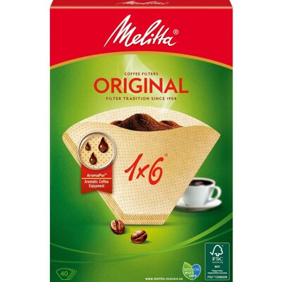 Melitta Coffee Filter 1X6 40pcs - Coffee Filters Melitta Coffee Filter 1X6 40pcs - Coffee Filters