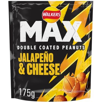 Walkers Max Strong Jalape?o & Cheese Sharing Double Coated Peanuts 175g (Case of Walkers Max Strong Jalape?o & Cheese Sharing Double Coated Peanuts 175g (Case of