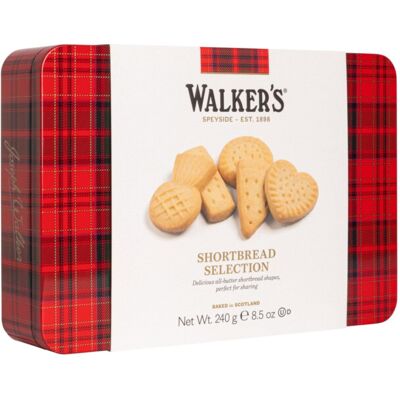 Walkers Walker's Shortbread Assortment Tin, Traditional Pure Butter Scottish Recipe, 240 Walkers Walker's Shortbread Assortment Tin, Traditional Pure Butter Scottish Recipe, 240