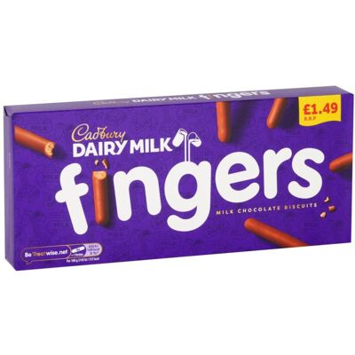 Cadbury Dairy Milk Fingers Chocolate Covered Biscuits 114g x 12 Cadbury Dairy Milk Fingers Chocolate Covered Biscuits 114g x 12