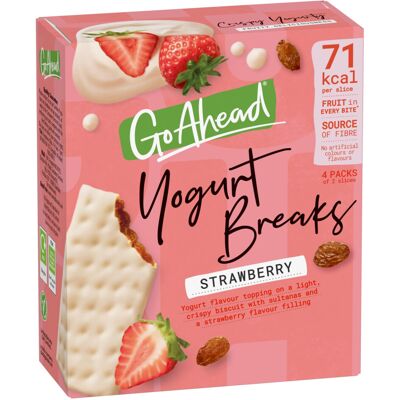 Go Ahead Strawberry Yogurt Breaks, 4 Bars, 142 g (1 Pack of 4 Bars ) Go Ahead Strawberry Yogurt Breaks, 4 Bars, 142 g (1 Pack of 4 Bars )
