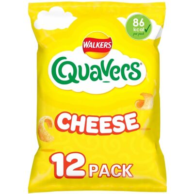 Walkers Quavers Cheese Snacks Crisps 12 x 16g Walkers Quavers Cheese Snacks Crisps 12 x 16g
