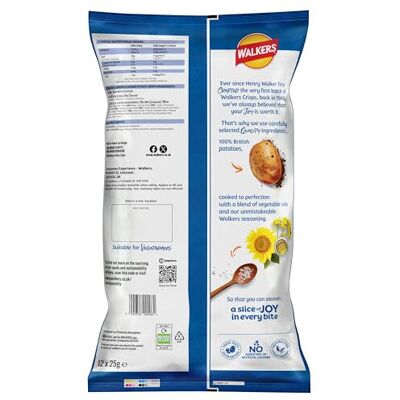 Walkers Cheese & Onion Crisps 12 x 25g Walkers Cheese & Onion Crisps 12 x 25g