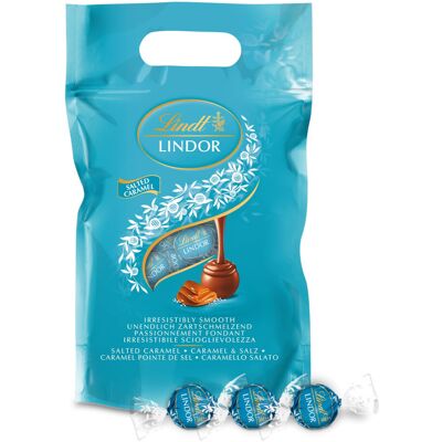 Lindt Lindor Salted Caramel Chocolate Truffles – 1kg Bag (Approx. 80 Balls) – Sm Lindt Lindor Salted Caramel Chocolate Truffles – 1kg Bag (Approx. 80 Balls) – Sm