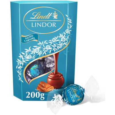 Lindt Lindor Salted Caramel Milk Chocolate Truffles – 200g Box Approx 16 Ba Lindt Lindor Salted Caramel Milk Chocolate Truffles – 200g Box Approx 16 Ba