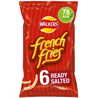 Walkers French Fries Ready Salted Snacks Crisps 6 x 18g Walkers French Fries Ready Salted Snacks Crisps 6 x 18g