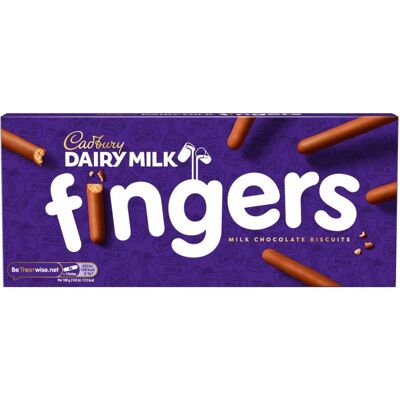 Cadbury Fingers Crossed Milk Chocolate Biscuits, Crunchy Biscuits Coated in Milk Cadbury Fingers Crossed Milk Chocolate Biscuits, Crunchy Biscuits Coated in Milk