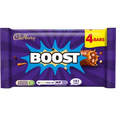 Cadbury Boost Original Chocolate Bars Filled w/ Biscuit & Cocoa w/ Cadbury Boost Original Chocolate Bars Filled w/ Biscuit & Cocoa w/