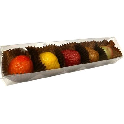 Hides Fine Foods - Almond Marzipan Fruits 75g - Suitable for Vegetarians - GMO F Hides Fine Foods - Almond Marzipan Fruits 75g - Suitable for Vegetarians - GMO F