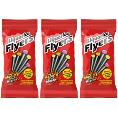 STOCKLEY'S SINCE 1918 Liquorice Flyers – 3 x 75g Letterbox Pack Chewy Liquorice Sticks with Fruity C STOCKLEY'S SINCE 1918 Liquorice Flyers – 3 x 75g Letterbox Pack Chewy Liquorice Sticks with Fruity C
