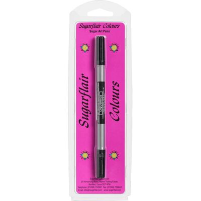 Sugarflair Colours Sugarflair Black Edible Food Decorating Pen - Dual Tip Food Pens for Writing Mes Sugarflair Colours Sugarflair Black Edible Food Decorating Pen - Dual Tip Food Pens for Writing Mes