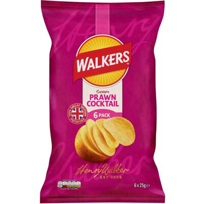 Walkers Prawn Cocktail Multipack Crisps 6 x 25g Walkers Prawn Cocktail Multipack Crisps 6 x 25g
