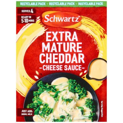 Schwartz Extra Mature Cheddar Cheese Sauce, 30g Schwartz Extra Mature Cheddar Cheese Sauce, 30g