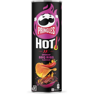 Pringles Hot Smokin BBQ Ribs Flavour 160g Pringles Hot Smokin BBQ Ribs Flavour 160g