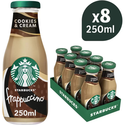 Starbucks Frappuccino Cookies & Cream Iced Coffee – 8 x 250ml Starbucks Frappuccino Cookies & Cream Iced Coffee – 8 x 250ml