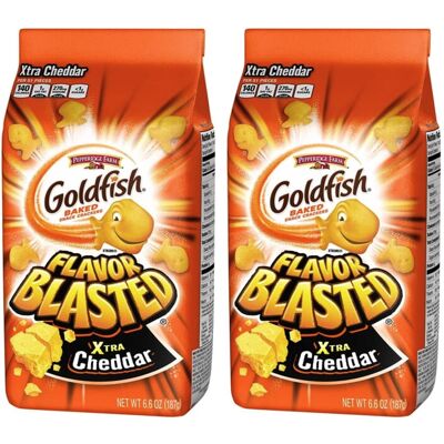 Pepperidge Farm Goldfish Crackers - Flavor Blasted Xtra Cheddar 187g (Pack of 2) Pepperidge Farm Goldfish Crackers - Flavor Blasted Xtra Cheddar 187g (Pack of 2)