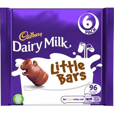 Cadbury Dairy Milk Little Bars, 6 x 18g Cadbury Dairy Milk Little Bars, 6 x 18g