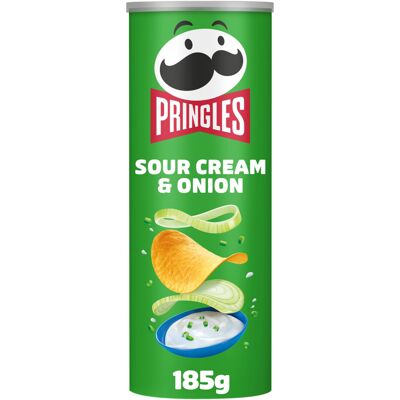 Pringles Sour Cream & Onion Crisps 185g Pringles Sour Cream & Onion Crisps 185g