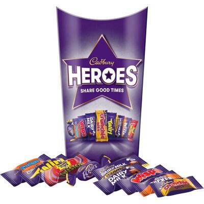Cadbury Heroes Chocolate Carton, Assorted Miniature Chocolate, Great Cadbury Heroes Chocolate Carton, Assorted Miniature Chocolate, Great