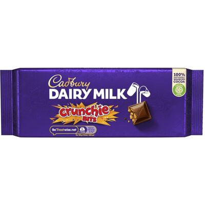 Cadbury Dairy Milk Crunchie Bar, Milk Chocolate Bar With Honeycomb Pieces, 180 g Cadbury Dairy Milk Crunchie Bar, Milk Chocolate Bar With Honeycomb Pieces, 180 g