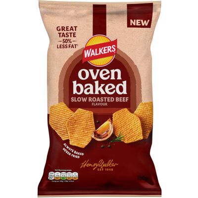 Walkers Oven Baked Crisps Roasted Beef Snacks Walkers Oven Baked Crisps Roasted Beef Snacks