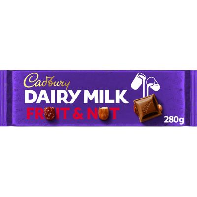 Cadbury Dairy Milk Fruit & Nut Chocolate Bar, The Classic Creamy Cadbury Dairy Milk Fruit & Nut Chocolate Bar, The Classic Creamy
