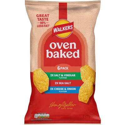 Walkers Oven Baked Variety Pack Crisps 6 x 22g Walkers Oven Baked Variety Pack Crisps 6 x 22g