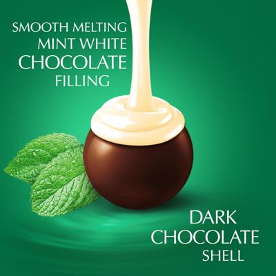 Lindt Lindor Dark Mint Chocolate Truffles – 200g Box Approx 16 Balls – Lindt Lindor Dark Mint Chocolate Truffles – 200g Box Approx 16 Balls –