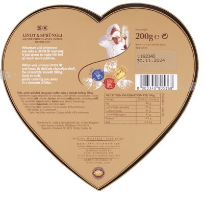 Lindt Lindor Assorted Heart Box Chocolate Truffles – 200g Box Approx 1 Lindt Lindor Assorted Heart Box Chocolate Truffles – 200g Box Approx 1