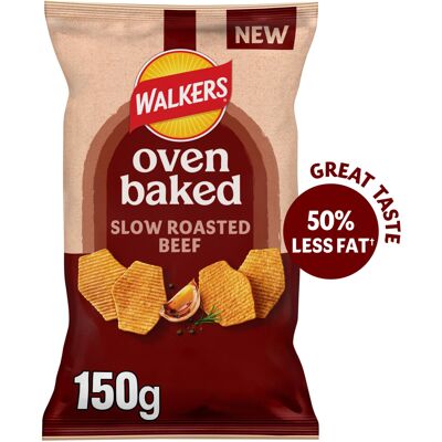 Walkers Oven Baked Crisps Roasted Beef Snacks 150g Walkers Oven Baked Crisps Roasted Beef Snacks 150g