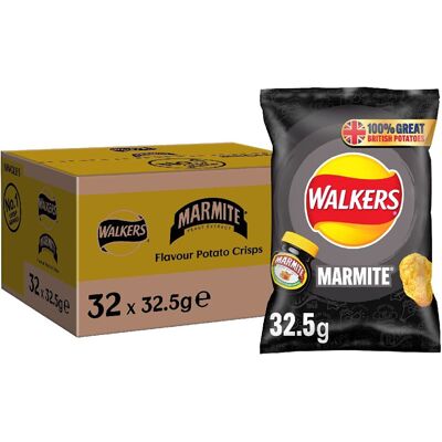 Walkers Marmite Crisps Box, 32.5 g (Case of 32) Walkers Marmite Crisps Box, 32.5 g (Case of 32)