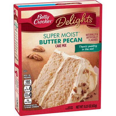 Betty Crocker Super Moist Butter Pecan Cake Mix, 375g Betty Crocker Super Moist Butter Pecan Cake Mix, 375g