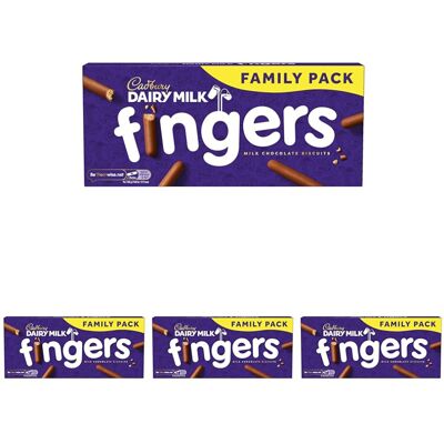 Cadbury Dairy Milk Fingers Milk Chocolate Biscuits, Family Packs to Cadbury Dairy Milk Fingers Milk Chocolate Biscuits, Family Packs to
