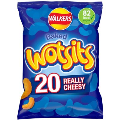 Walkers Wotsits Really Cheesy Multipack Snacks Crisps 20x16.5g Walkers Wotsits Really Cheesy Multipack Snacks Crisps 20x16.5g