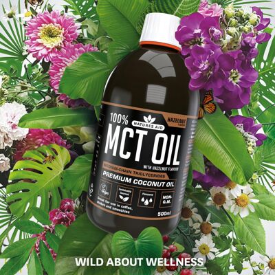 Natures Aid MCT Oil 500ml Hazelnut - Add to Coffee Shakes Smoothies or Dressings Natures Aid MCT Oil 500ml Hazelnut - Add to Coffee Shakes Smoothies or Dressings