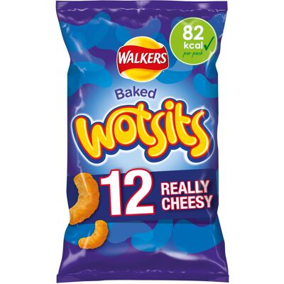 Walkers Wotsits Really Cheesy Multipack Snacks Crisps 12x16.5g Walkers Wotsits Really Cheesy Multipack Snacks Crisps 12x16.5g