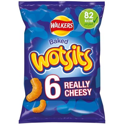 Walkers Wotsits Really Cheesy Multipack Snacks Crisps 6x16.5g Walkers Wotsits Really Cheesy Multipack Snacks Crisps 6x16.5g