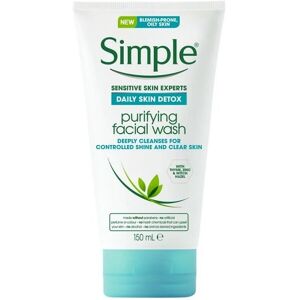 Simple Daily Detox Purifying Facial Wash 150ml - Clears Pores, Controls Shine wi Simple Daily Detox Purifying Facial Wash 150ml - Clears Pores, Controls Shine wi