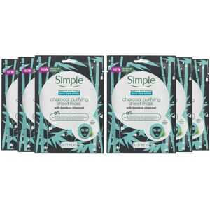 (Buy 6 Purifying Charcoal) Simple Kind toSkin Daily Skin Detox Sheet Mask 6Pk (Buy 6 Purifying Charcoal) Simple Kind toSkin Daily Skin Detox Sheet Mask 6Pk